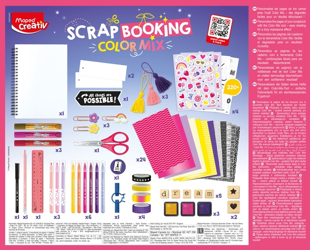 Scrapbookingset Maped Creativ Color Mix set à 70 delen