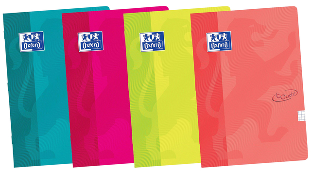 Oxford School Touch A5 Soft Card Cover Exercise Book Ruled 72 Pages Assorted