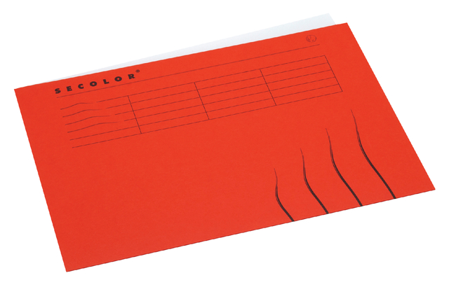 Folding folder Secolor A4 100% recycled cardboard 250 gr Red