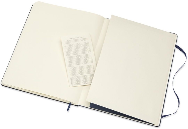 Notitieboek Moleskine XL 190x250mm blanco hard cover sapphire blue