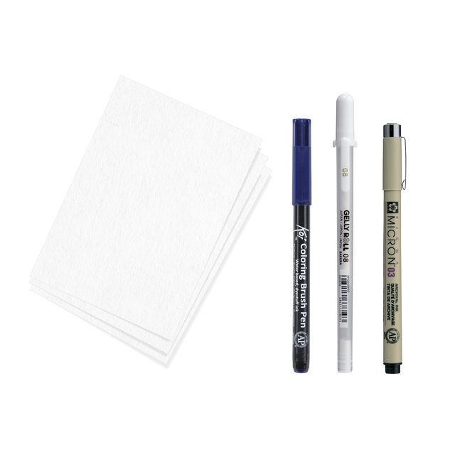Tekenset Sakura Creative Kit Kanagawa 6 stuks
