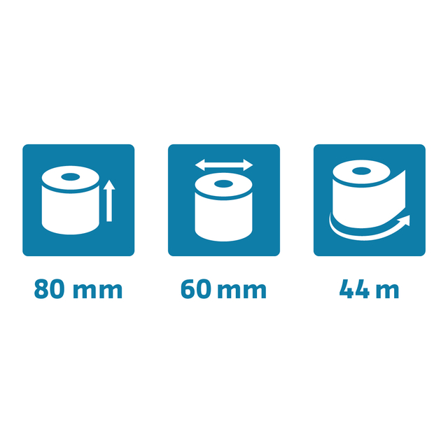 Telrol Exacompta 80mmx44m kern Ø12mm SafeContact thermisc