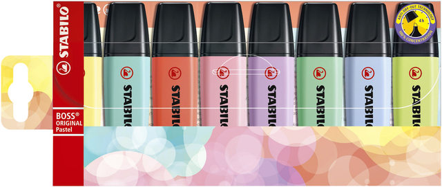 Markeerstift STABILO BOSS Original 70/8 pastel assorti etui à 8 stuk