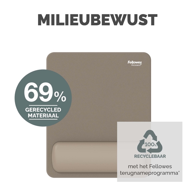 Muismat met polssteun Fellowes Breyta zand