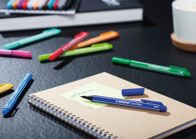 Viltstift STABILO pointMax 488/24 Arty medium assorti etui à 24 stuk