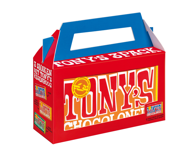 Chocolade Tony's Chocolonely  Rainbowpack Classic 3 repen à 180g