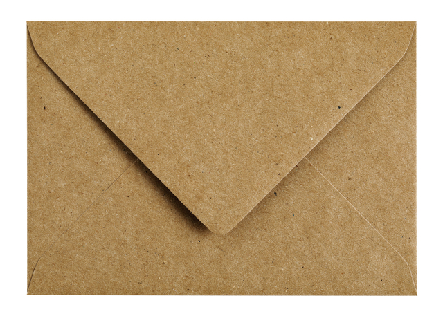 Envelop Papicolor C6 114x162mm kraft bruin pak à 6 stuks