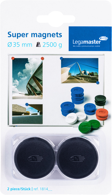 Legamaster SUPER magnet 35mm black 2pcs C&C