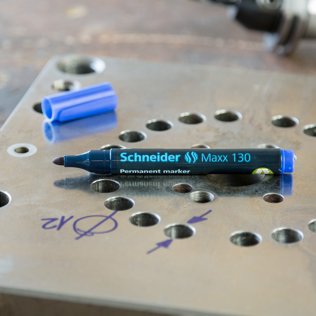 Permanent marker Schneider Maxx 130 rond 1-3mm assorti 4 stuks