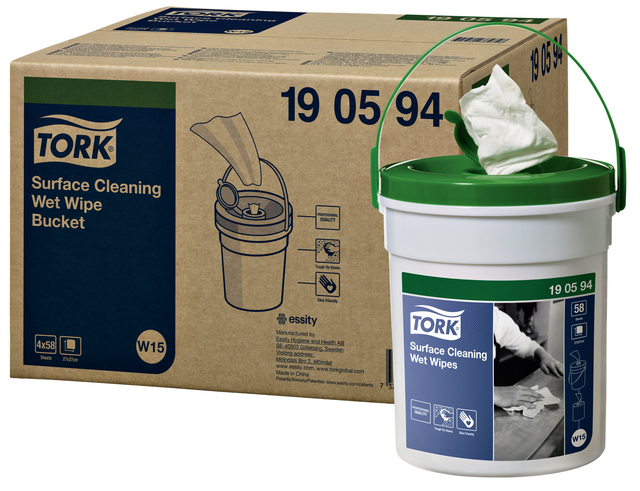 Cleaning wipes Tork Surface W15 strong texture white 190594