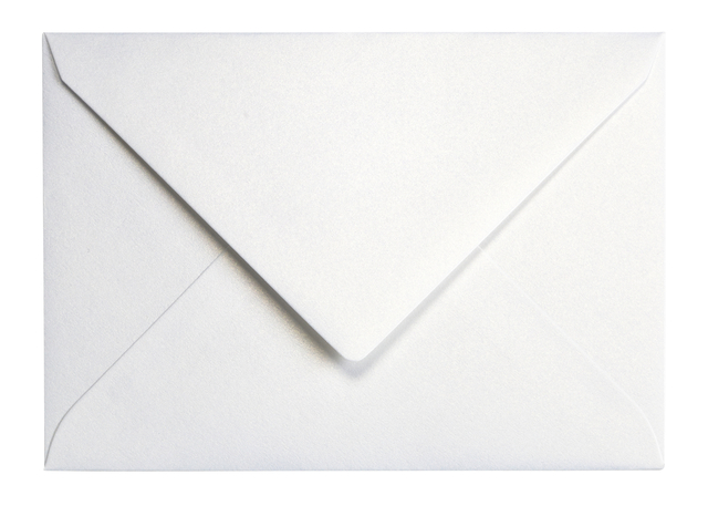 Envelop Papicolor C6 114x162mm metallic parelwit pak à 6 stuks