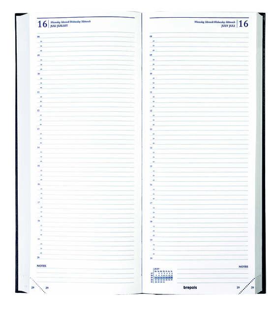 Agenda 2027 Brepols Saturnus Lima 1dag/2pagina's zwart