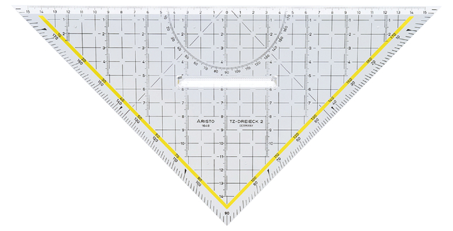 Drawing set square Aristo 32,5cm with handle