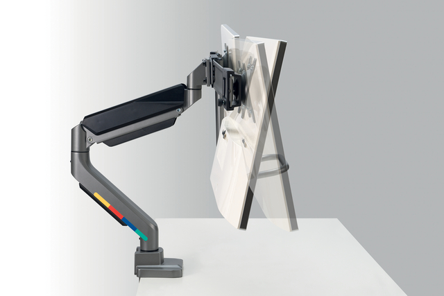 Monitorarm Kensington SmartFit dubbel dwarsbalk en handgreep