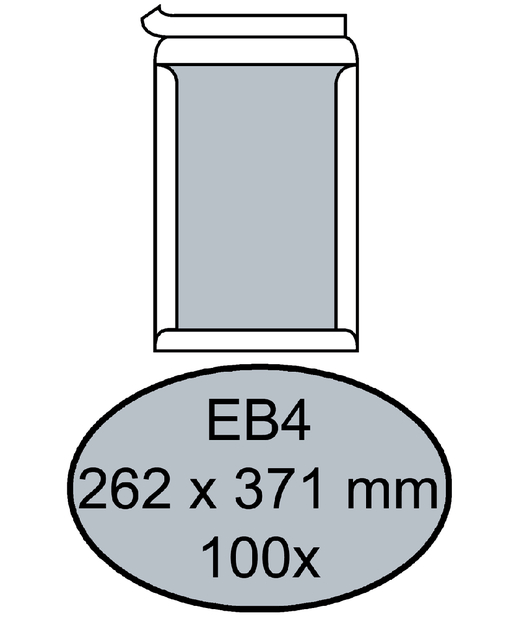 Board back pocket 371x262mm p&s white 120gsm