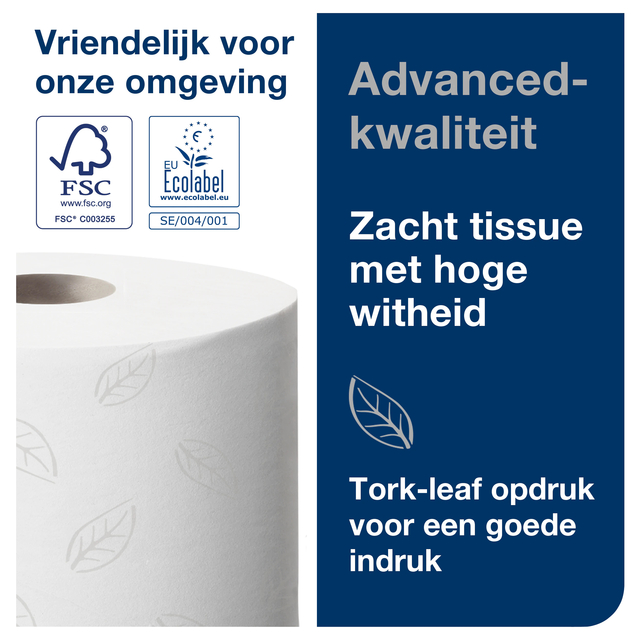 Toiletpapier Tork T9 Advanced SmartOne 2-laags 112m wit 472193