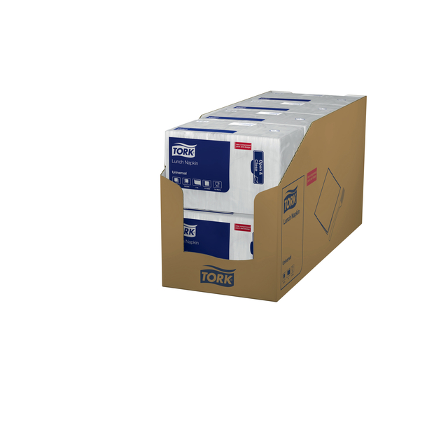 Lunch napkin Tork 1-ply 33x33 500pcs white 509300