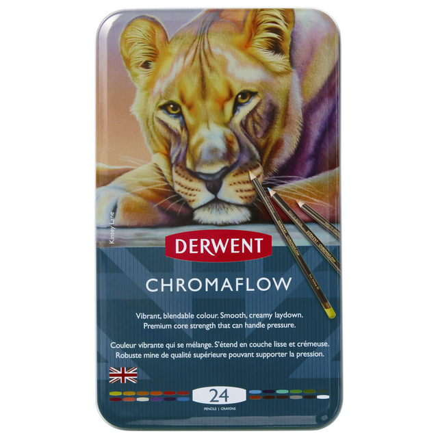 Kleurpotloden Derwent Chromaflow set à 24 kleure