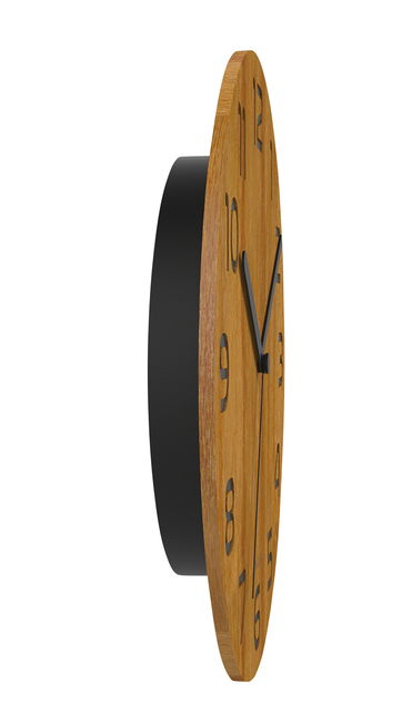 Wall clock Unilux Palma bamboo black