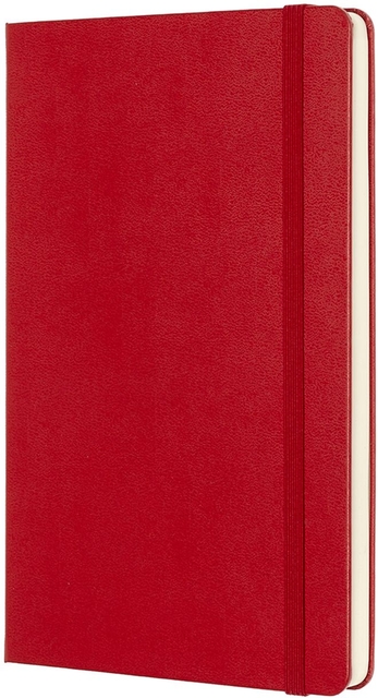 Notitieboek Moleskine large 130x210mm blanco hard cover rood