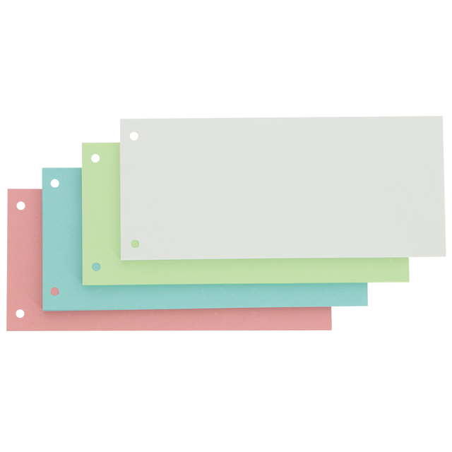 Elba 240x105mm dividers 190gsm card 2 holes assorted pack 100