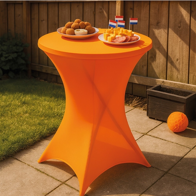 Tafelrok BRASQ voor statafel 80cm oranje