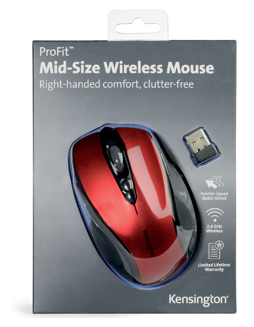Kensington Pro Fit® Wireless Mouse - Ruby Re