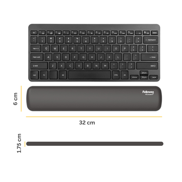 Polssteun Fellowes Breyta compact zwart
