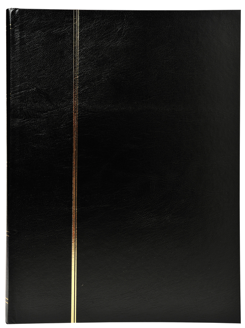 Postzegelalbum Exacompta 22.5x30.5cm 48 zwarte pagina's zwart