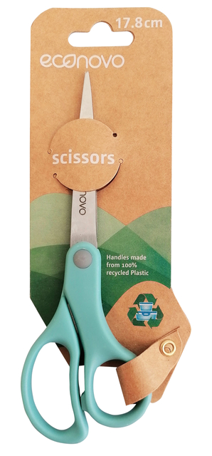 Schaar Econovo 18cm blauw blister à 1 stu