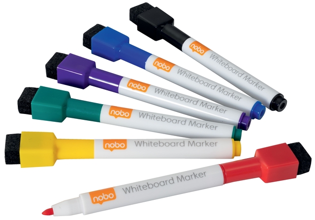 Dry Erase Markers Assorted Colours (6)