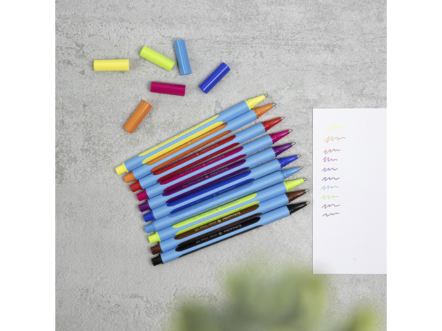 Balpen Schneider Slider Edge extra breed assorti etui à 6 stuk
