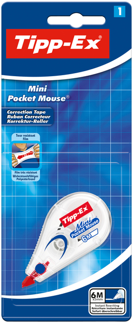 Correctieroller Tipp-ex mini pocket mouse 5mmx6m blister à 1 stu