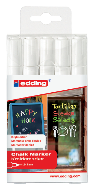 edding 4095 chalk marker set of 5 white