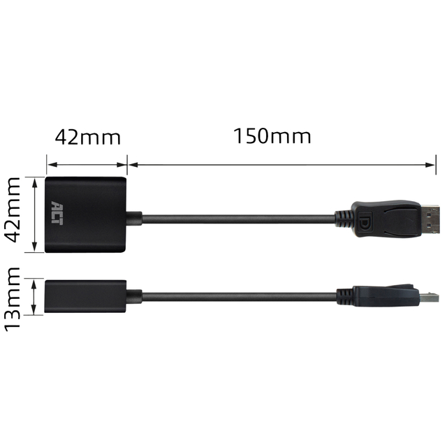 Adapter ACT DisplayPort naar VGA