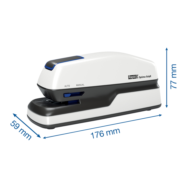 Stapler electric Rapid Optima Grip 20 sheets silver/black
