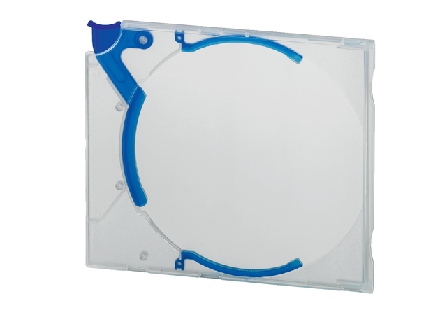 Cd opbergbox Quickflip standaard blauw 5 stuks