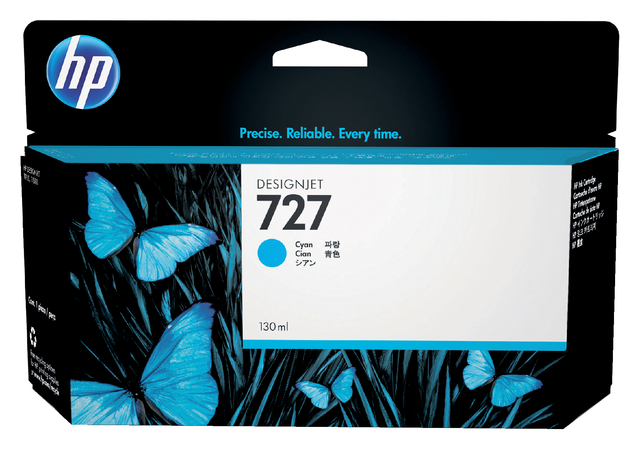 HP 727 Ink Cart Cyan 130ml B3P19A