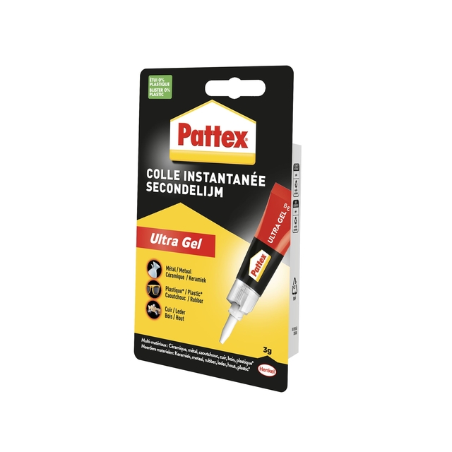 Superglue Pattex Ultra GEL tube 3 grams on blister