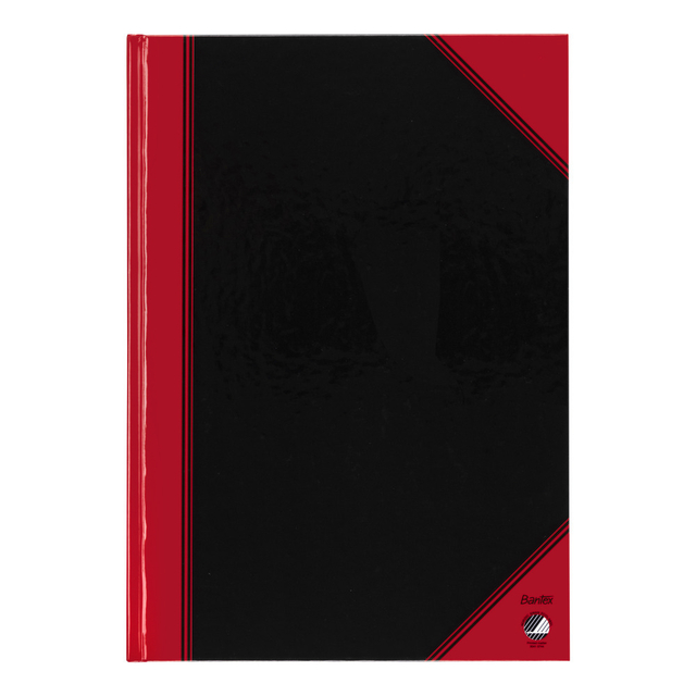 Landré A4 china hard cover exercise book, ruled, 192 pages, black/re