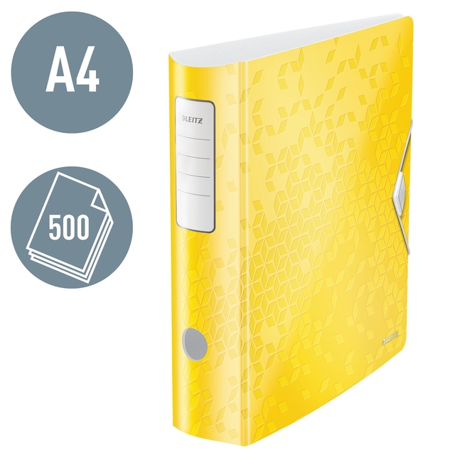 Lever Arch File Leitz  Active WOW 80mm PP A4 yellow