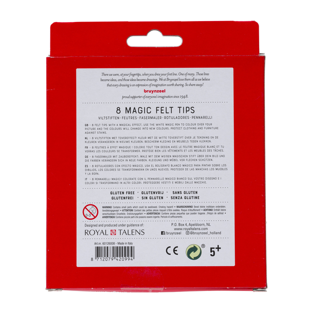 Viltstift Bruynzeel Kids Magic Points blister à 8 stuks assort