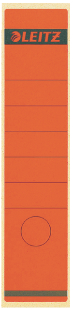 Spine labels Leitz PC-printable  for Standard Lever Arch Files 62x285mm red 10 pieces