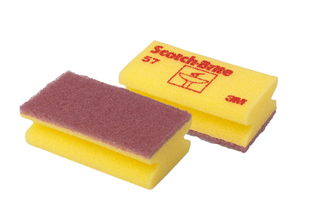 Scouring pad Scotch-Brite delicate surfaces 70x130mm yellow 10 pieces