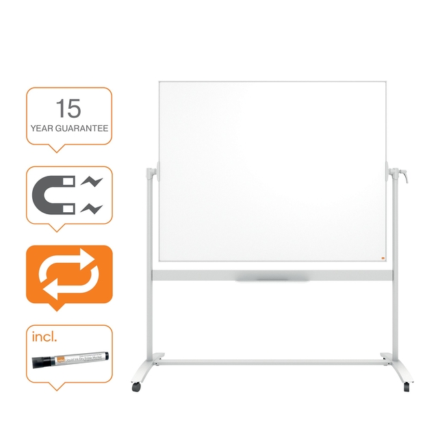 Whiteboard Nobo kantelbord classic 120x150cm staal