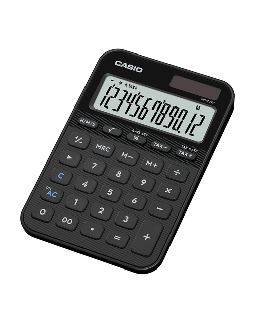 Rekenmachine Casio MS-20YC-BK zwart