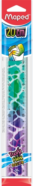Liniaal Maped Twist 'n Flex Decor Animals 20cm display à 20 stuks assorti