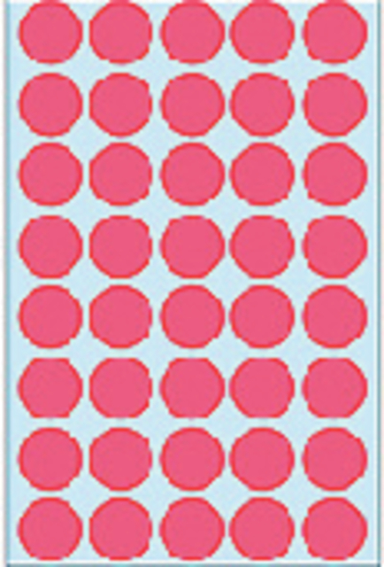 Etiket HERMA 2256 rond 19mm fluor rood 960 stuks