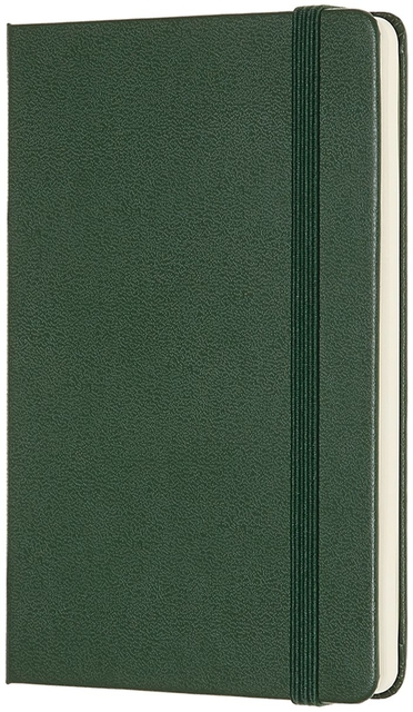 Notitieboek Moleskine pocket 90x140mm blanco hard cover myrtle green