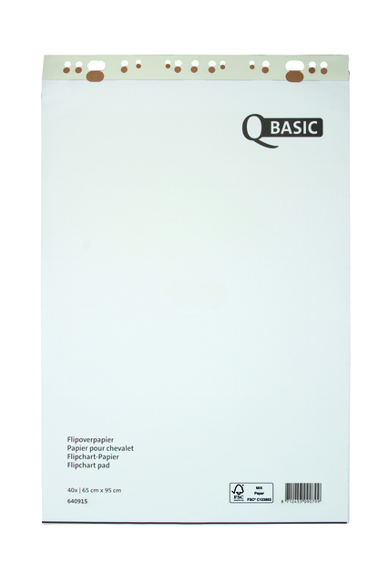 Flipoverpapier Qbasic 65x95cm 20vel opgerold